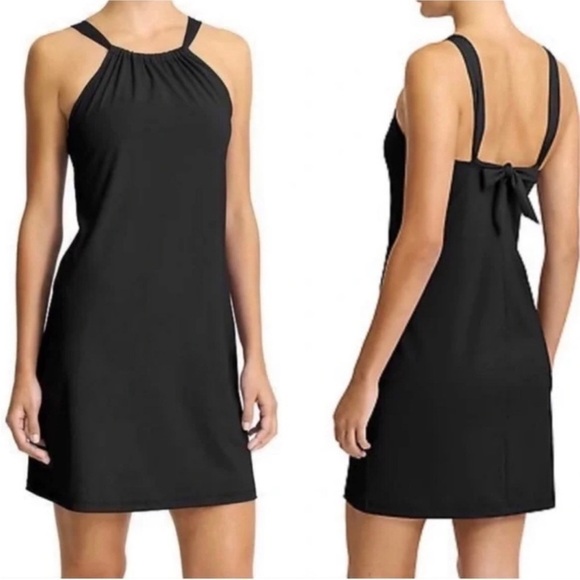 Athleta Black Kokomo Swim Dress, Size S - Picture 1 of 9